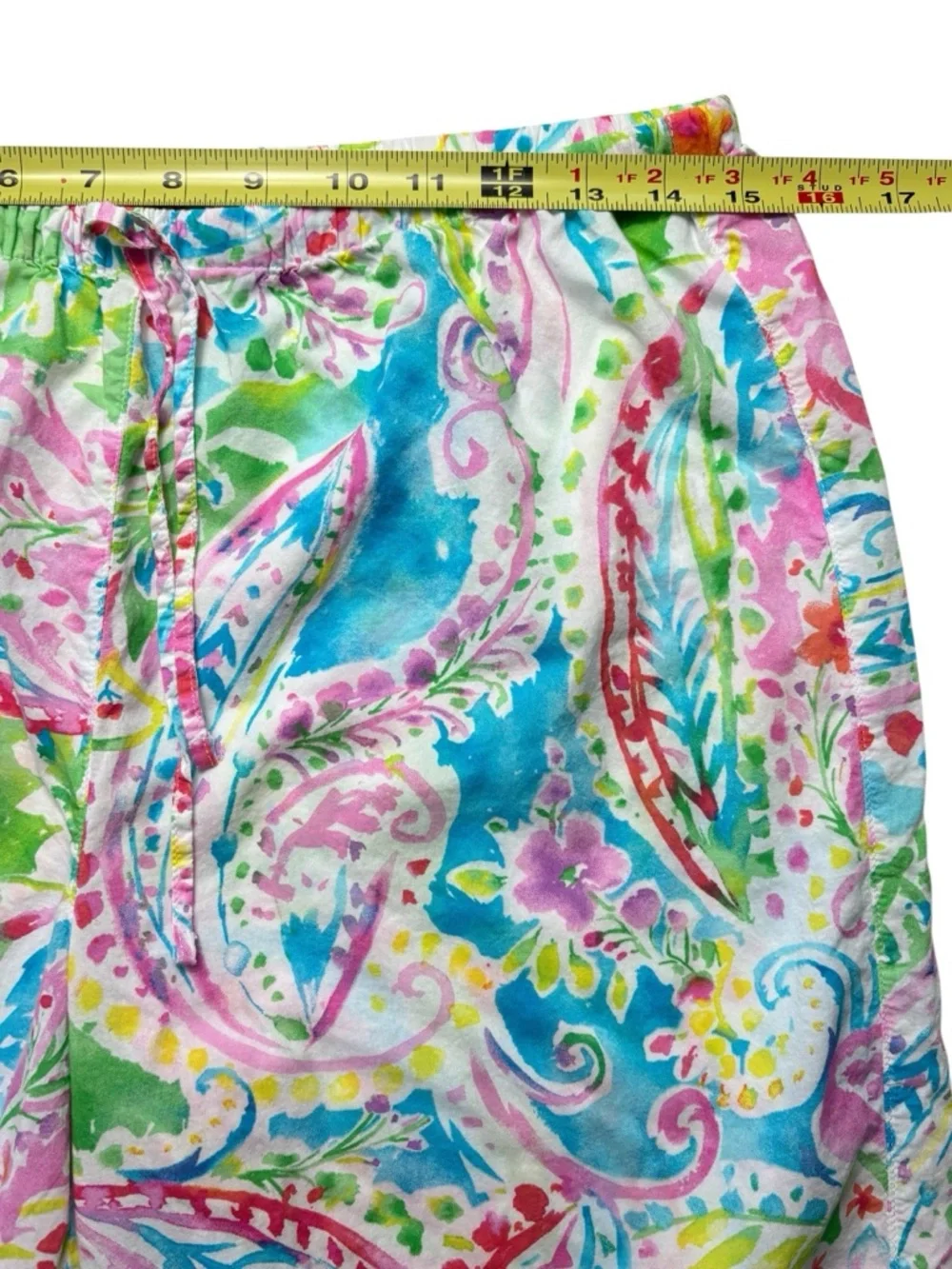 Ralph Lauren Black Label Rainbow Paisley Crop Pajama Set • PM Petite Medium - Picture 9 of 15